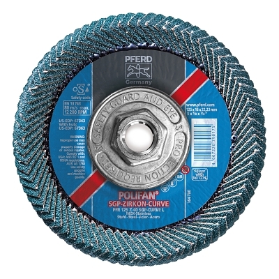 5 X 5/8-11 Polifan Curvezirc Alum Lrg Rd 40G MPN:67363