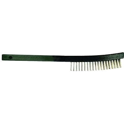 Curved Handle Scratch Brush 3X19 Rows Ss Wire MPN:85014