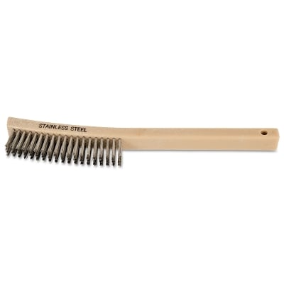 Curved Handle Scratch Brush 4X19 Rows Ss Wire MPN:85018