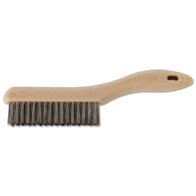 Shoe Handle Scratch Brush 4X16 Rows Ss Wire MPN:85039