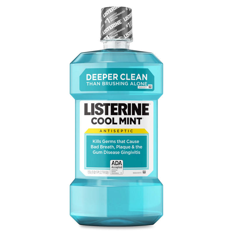 Listerine Cool Mint Antiseptic Mouthwash, 1.5 L / 50.7 fl oz (Min Order Qty 7) MPN:42755