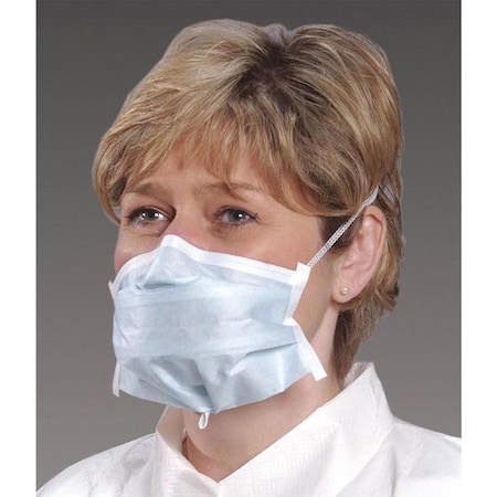 Disposable Face Mask, Blue, Universal, 300 PK MPN:608