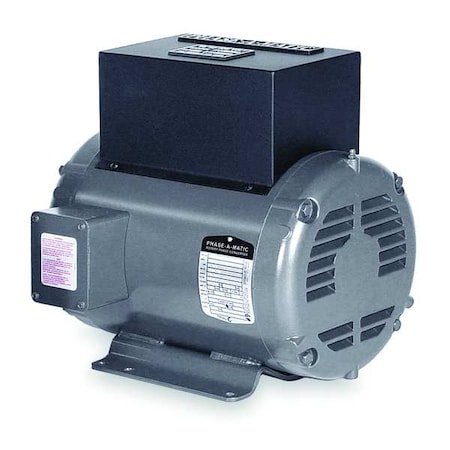 Phase Converter, Rotary, 208/240V AC, 208/240V AC, 250A, 102A MPN:R-40