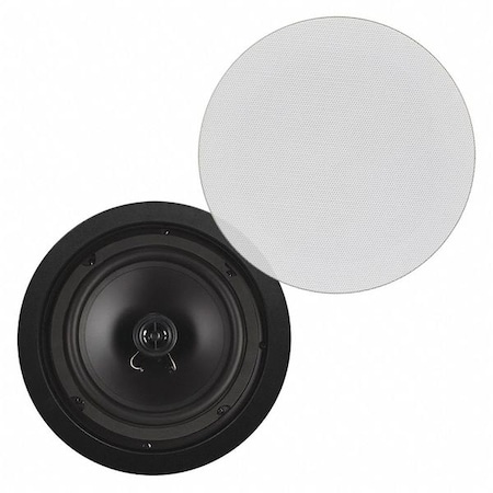 In-Ceiling Speaker, White, 100 Max Wattage MPN:CS-8R