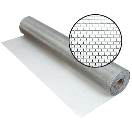 Replacement Screen, Aluminum, 48 in W, 100 ft L, 0.011 in Wire Dia, Silver MPN:3000739