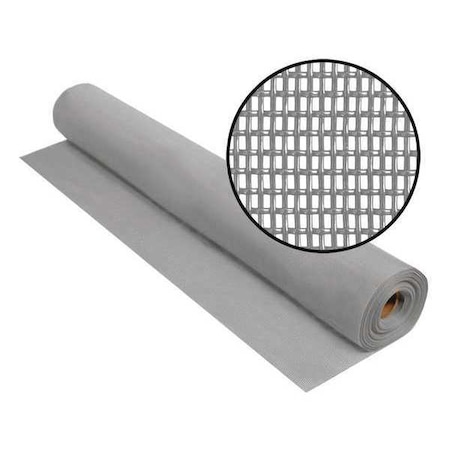 Pet Door and Window Screen, Vinyl Coated Polyester, 48 in W, 100 ft L, 0.025 in Wire Dia, Gray MPN:3004107