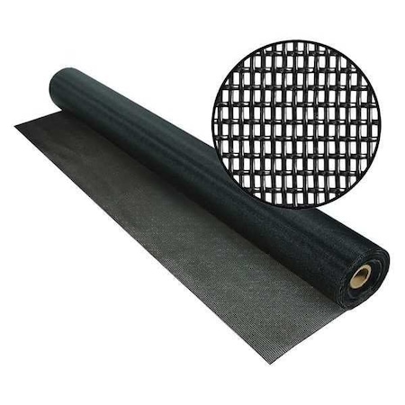 Pet Door and Window Screen, Vinyl Coated Polyester, 72 in W, 100 ft L, 0.025 in Wire Dia, Black MPN:3004130