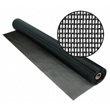 Replacement Screen, Polyester, 48 in W, 50 ft L, 0.025 in Wire Dia, Black MPN:3004134