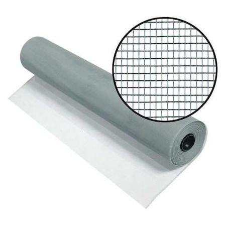 Door and Window Screen, Galvanized Steel, 30 in W, 100 ft L, 0.009 in Wire Dia, Gray MPN:3007622