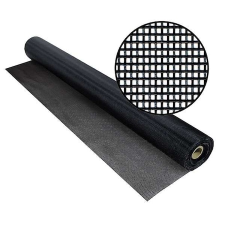 Replacement Screen, Polyester, 48 in W, 100 ft L, 0.018 in Wire Dia, Black MPN:3014087