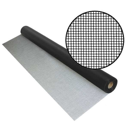 Replacement Screen, Fiberglass, 36 in W, 25 ft L, 0.008 in Wire Dia, Black MPN:3030802