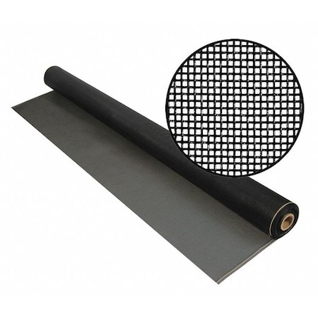 Door and Window Screen, Fiberglass, 48 in W, 25 ft L, 0.013 in Wire Dia, Charcoal MPN:3032231
