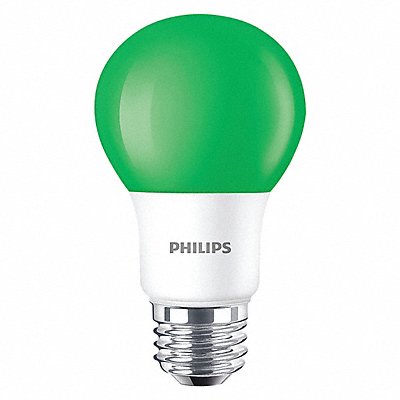 LED Bulb A19 3000K 60 lm 8W MPN:8A19/LED/GREEN/P/ND 120V 4/1FB
