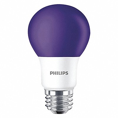 LED Bulb A19 3000K 60 lm 8W MPN:8A19/LED/PURPLE/P/ND 120V 6/1BC
