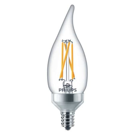 LED, 3.3 W, BA11, Candelabra Screw (E12) MPN:3.3BA11/PER/927-922/CL/G/E12/WGX 1FB T20