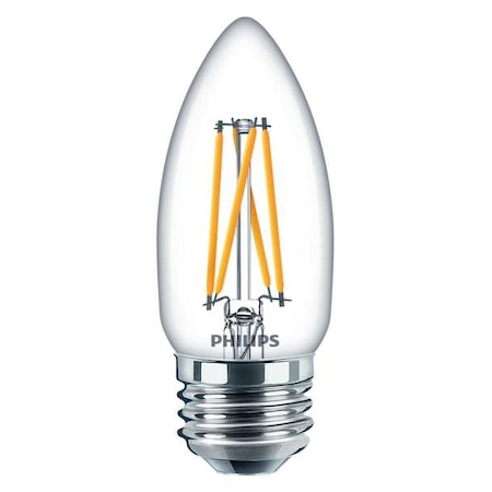 LED, 5.5 W, B11, Medium Screw (E26) MPN:5.5B11/PER/927-922/CL/G/E26/WGX 1FB T20