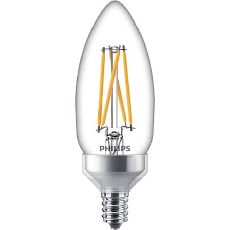 LED, 5.5 W, B11, Candelabra Screw (E12) MPN:5.5BA11/PER/927-922/CL/G/E12/WGX 1FB T20
