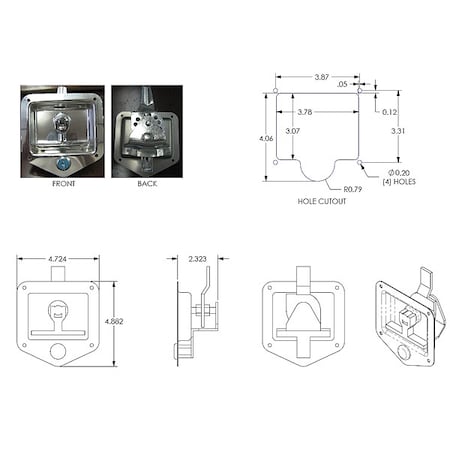 T-Latch, Twist to Unlatch, Stainless Steel MPN:PH1283