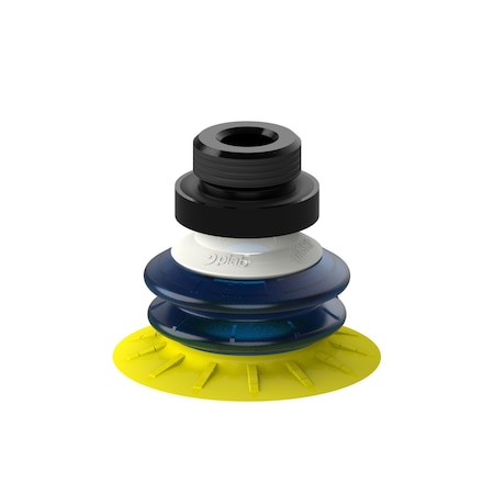 Vacuum Cup, PUR, Blue/Yellow, 50 mm dia. MPN:S.MX50P3060.G18M.00