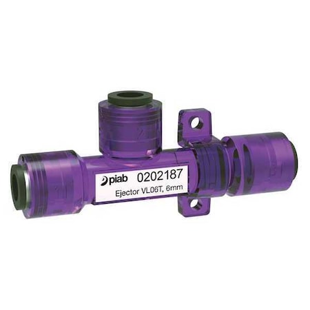 Vacuum Ejector, Inline, 31.5mm H, 6mm MPN:VL06T, 6mm