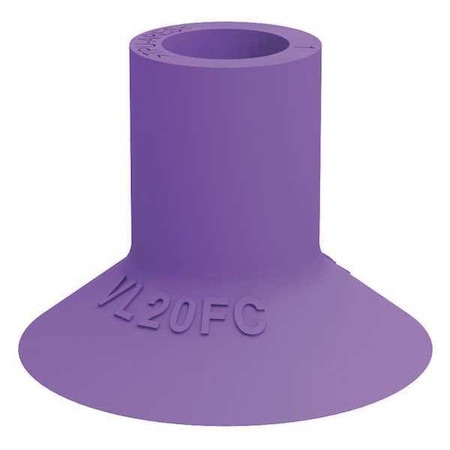 Suction Cup, Purple, 20mm Dia., 15mm H, PK5 MPN:VL20FC