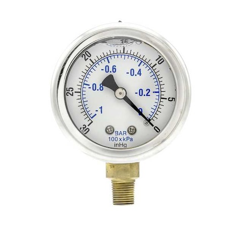 IndustrialVacuumGauge, +/-3-2-3%, Metalli MPN:201L-208A