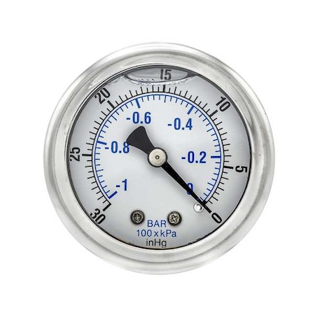 IndustrialVacuumGauge, +/-3-2-3%, Metalli MPN:202L-204A