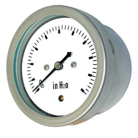 Low Pressure Gauge, 0 to 60 psi, 2 1/2 in Dial, 1/4 in NPT, Center Back Location MPN:LP2-SB-254-60