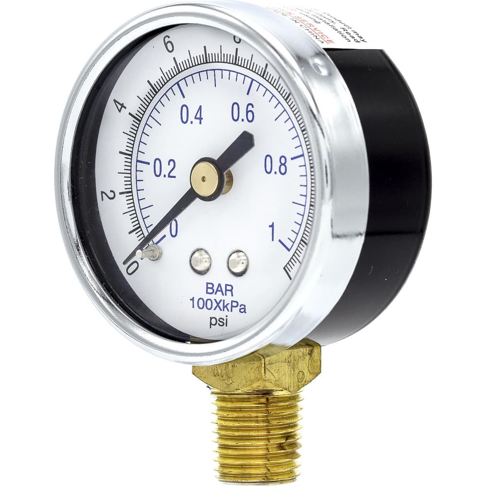 Pressure Gauges; Gauge Type: Utility Gauge ; Scale Type: Dual ; Accuracy (%): 3-2-3% ; Dial Type: Analog ; Thread Type: 1/4