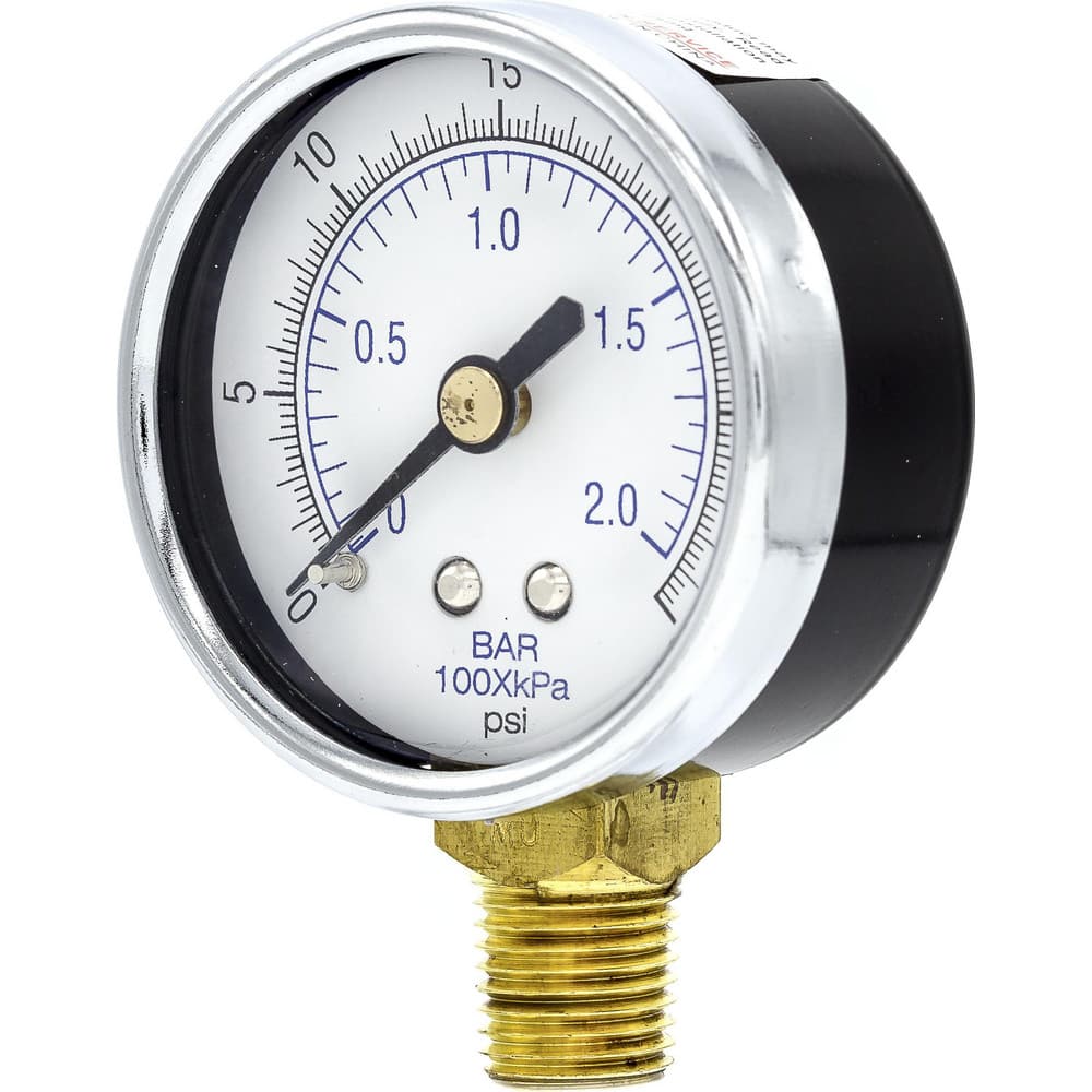 Pressure Gauges; Gauge Type: Utility Gauge ; Scale Type: Dual ; Accuracy (%): 3-2-3% ; Dial Type: Analog ; Thread Type: 1/4