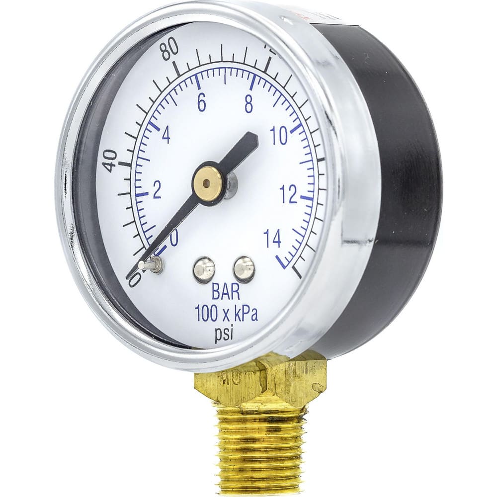 Pressure Gauges; Gauge Type: Utility Gauge ; Scale Type: Dual ; Accuracy (%): 3-2-3% ; Dial Type: Analog ; Thread Type: 1/4