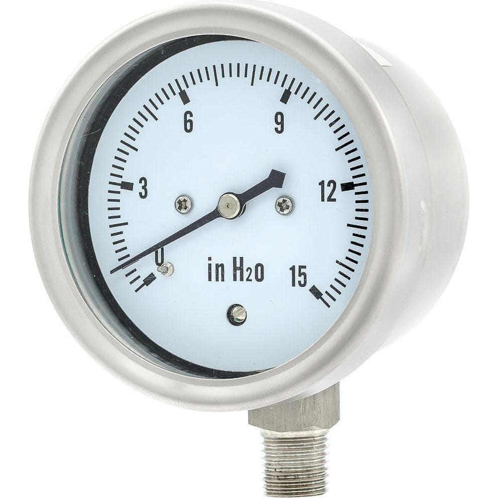 Pressure Gauges; Gauge Type: Low Pressure Gauges ; Scale Type: Single ; Accuracy (%): ±4 ; Dial Type: Analog ; Thread Type: 1/4