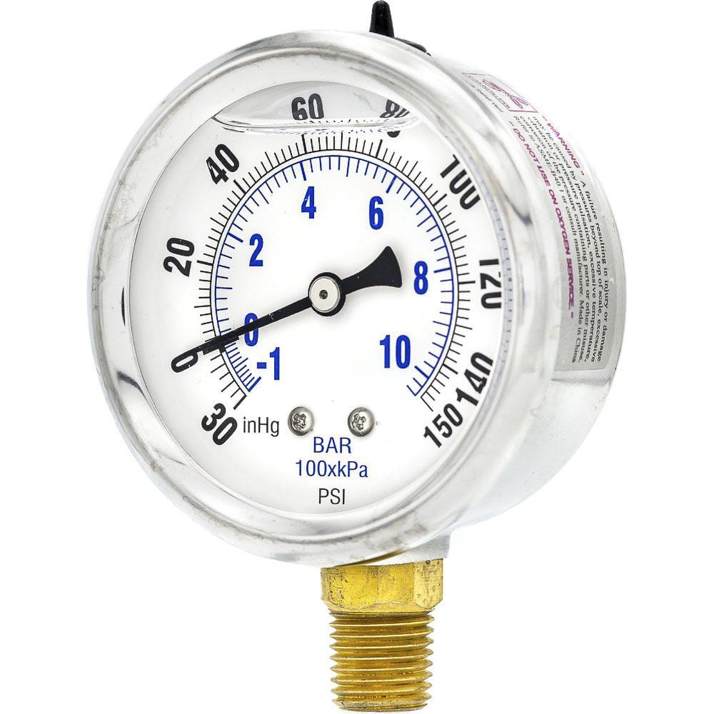 Pressure Gauges; Gauge Type: Industrial Pressure Gauges ; Scale Type: Dual ; Accuracy (%): 2-1-2% ; Dial Type: Analog ; Thread Type: 1/4