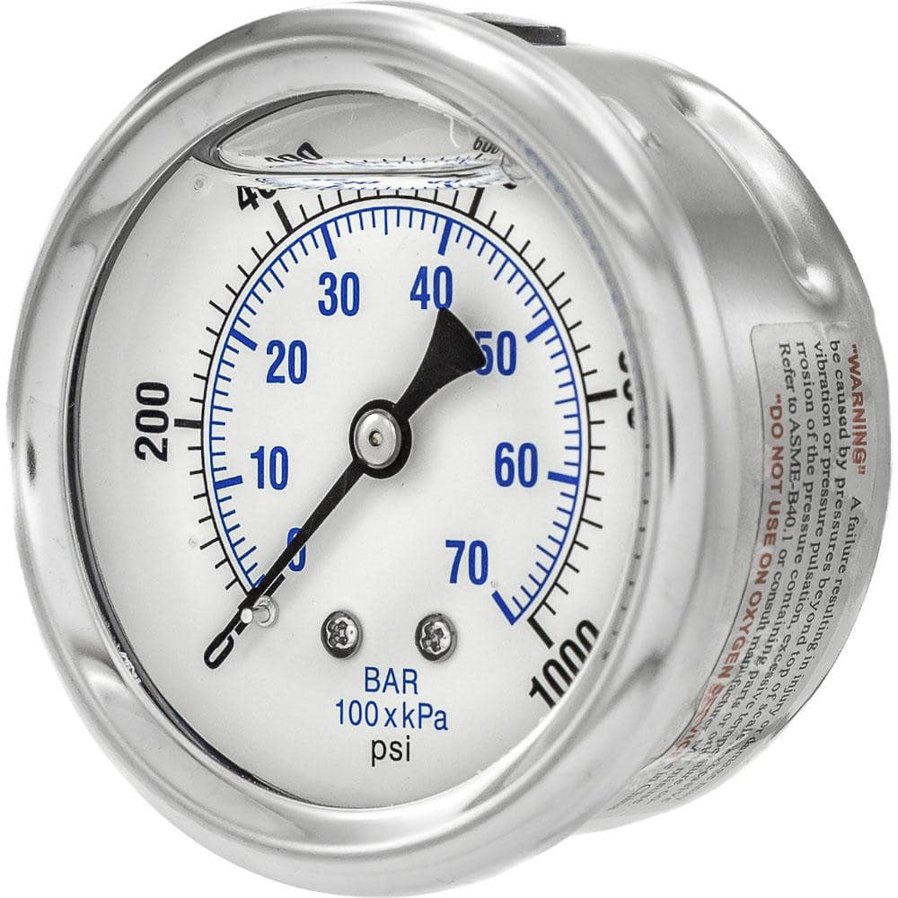 Pressure Gauges; Gauge Type: Industrial Pressure Gauges ; Scale Type: Dual ; Accuracy (%): 2-1-2% ; Dial Type: Analog ; Thread Type: 1/4