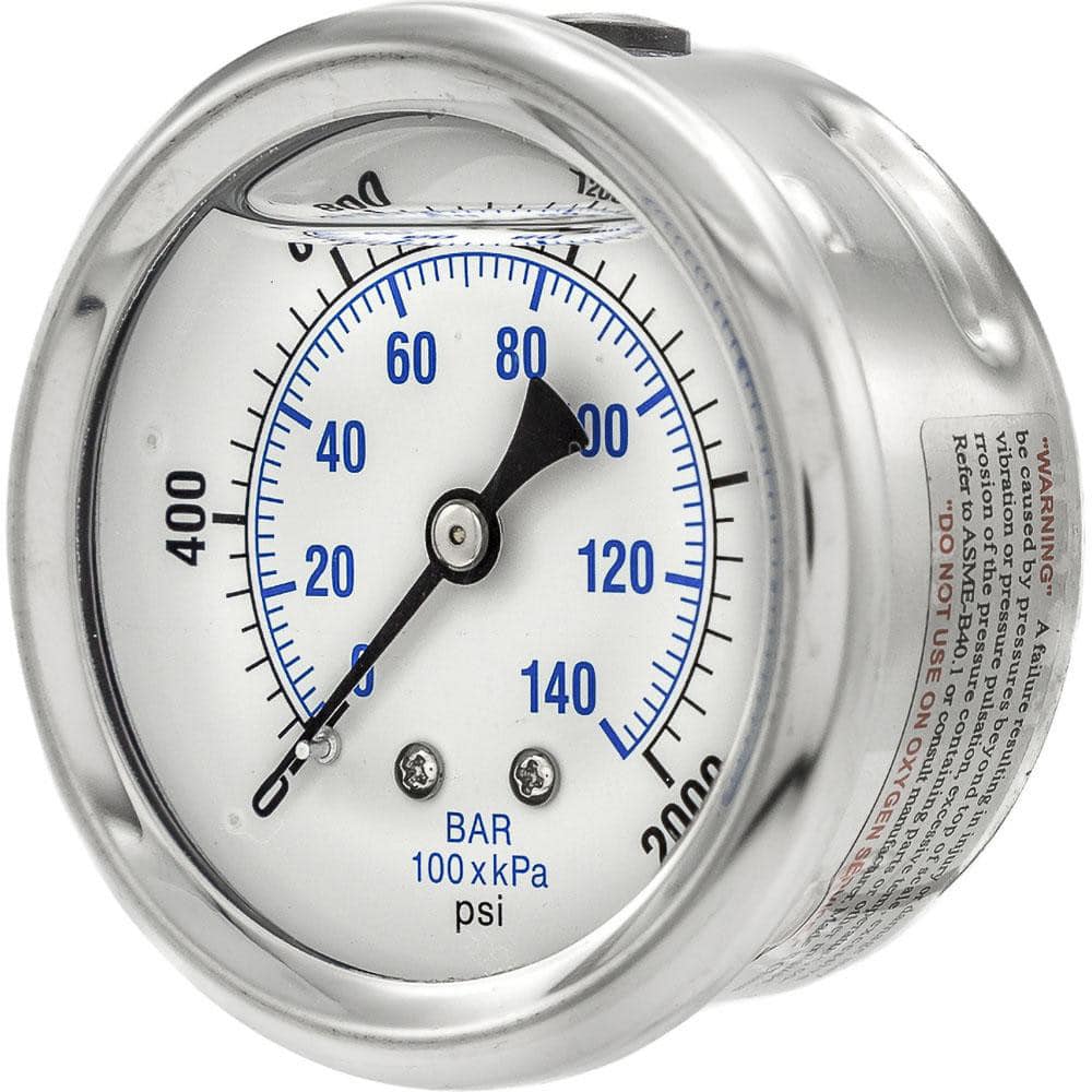 Pressure Gauges; Gauge Type: Industrial Pressure Gauges ; Scale Type: Dual ; Accuracy (%): 2-1-2% ; Dial Type: Analog ; Thread Type: 1/4