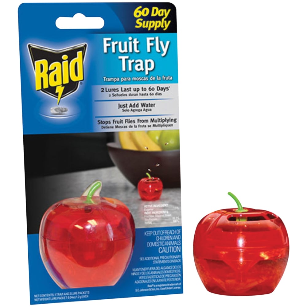 Raid Apple Fruit Fly Traps, 2.4 Oz, Pack Of 2 Traps MPN:2PK-FFTA-RAID