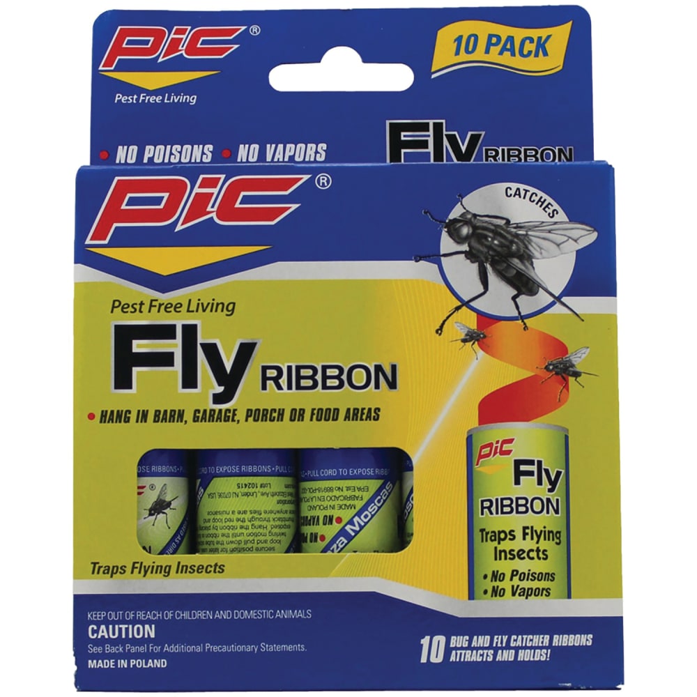 PIC Fly Ribbon Bug & Insect Catchers, Pack Of 10 Ribbons MPN:FR10B