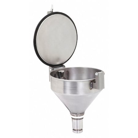 DrumFunnel, 15inH, Silver, StainlessSteel MPN:DRM1112-NPT