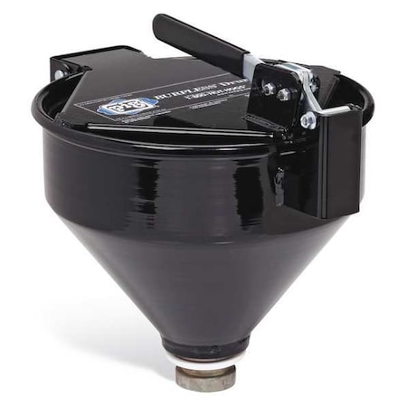 Drum Funnel, 13 in H, Black, Steel MPN:DRM1125-BK-NPT