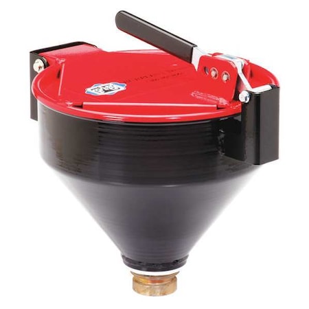 Drum Funnel, 13 in H, Red, Steel MPN:DRM1125-RD-NPT