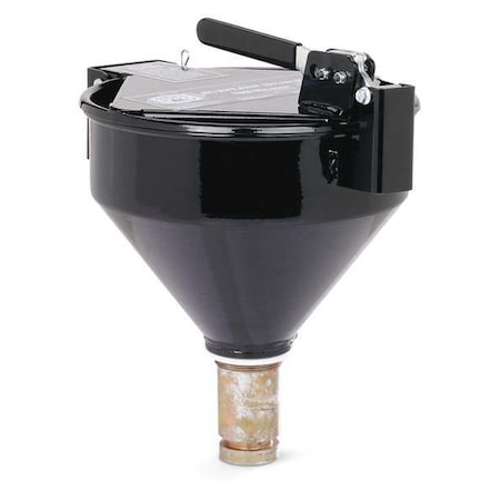 Drum Funnel, 15 in H, Black, Steel MPN:DRM1128-BK-NPT