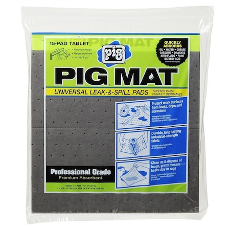 Sorbent Pad, 8 gal, Universal, Not Applicable, 15 PK MPN:25101