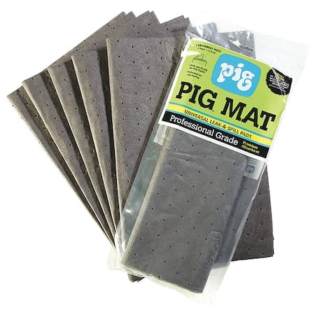 Sorbent Pad, 0 gal, 15 in x 20 in, Universal, Gray, 5 PK MPN:25205