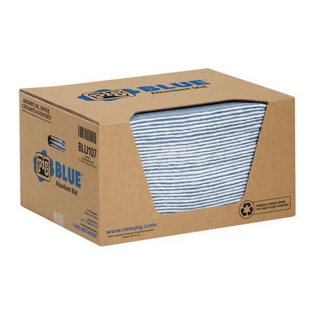 Sorbent Pad, 12 gal, 15 in x 19 in, Universal, Blue, 50 PK MPN:BLU107