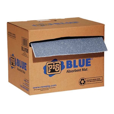 Sorbent Roll, 10 gal, 15 in x 50 ft, Universal, Blue, Fibers MPN:BLU108