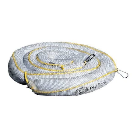 Sorbent Sock, 16 gal, 3 in x 10 ft, Oil, White, 8 PK MPN:BOM406