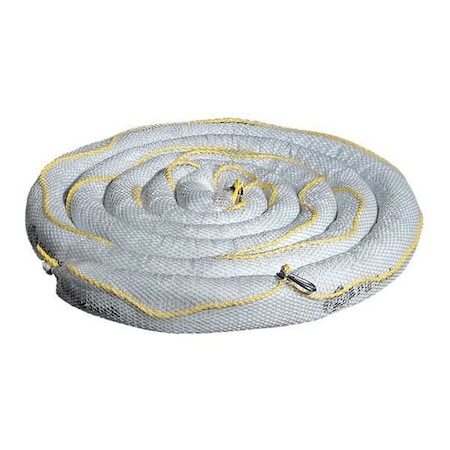 Sorbent Boom, 16 gal, 3 in x 20 ft, Oil, White, 4 PK MPN:BOM407