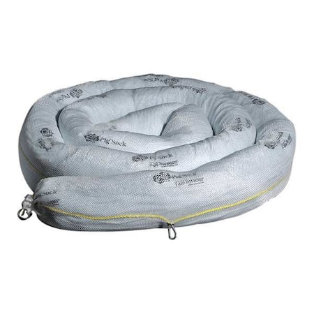 Sorbent Boom, 48 gal, 8 in x 20 ft, Oil, White, 2 PK MPN:BOM409