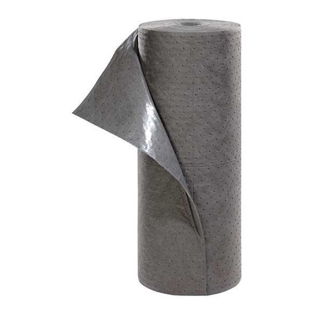 Sorbent Roll, 23 gal, 31 in x 100 ft, Bodily Fluids, Gray, Polypropylene MPN:HC101