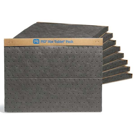 Sorbent Pad, 19 gal, 15 in x 20 in, Universal, Gray, Polypropylene MPN:MAT127